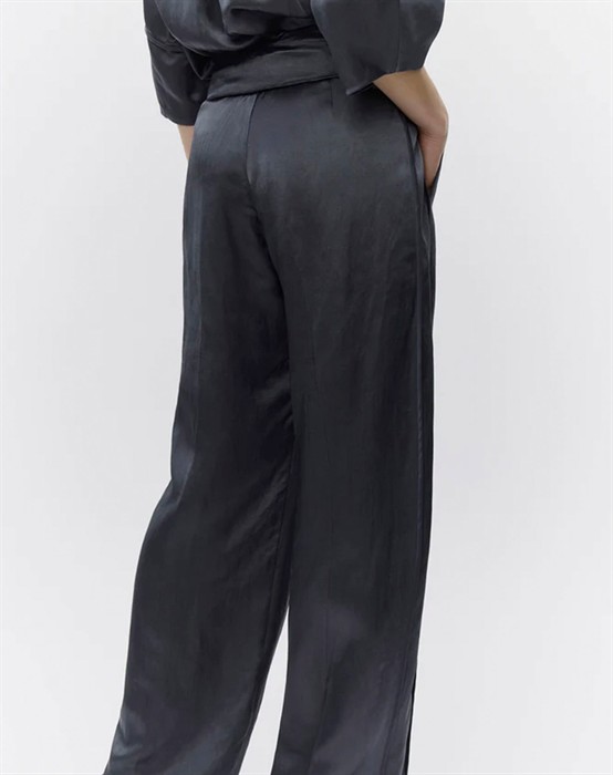 Elms High Shine Blend Bukser - Ebony